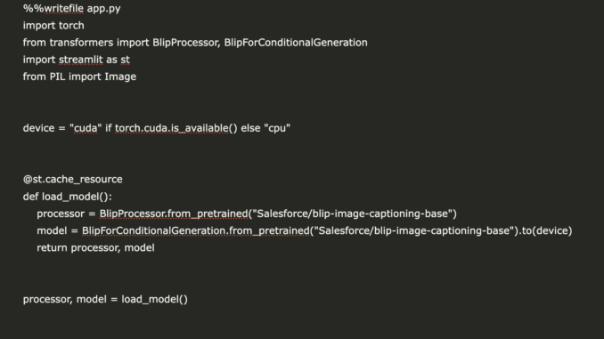 A Coding Guide to Build a Multimodal Image Captioning App Using Salesforce BLIP Model, Streamlit, Ngrok, and Hugging Face