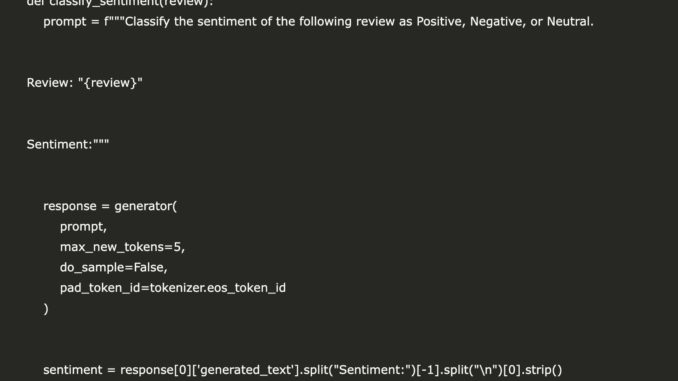 A Coding Guide to Sentiment Analysis of Customer Reviews Using IBM's Open Source AI Model Granite-3B and Hugging Face Transformers