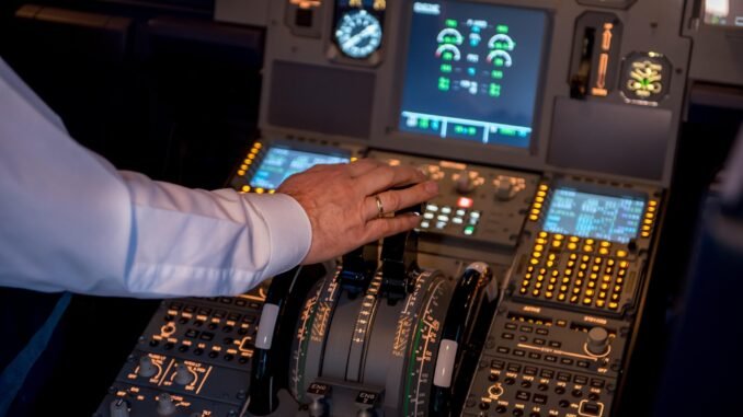 Person in a plane cockpit accelerating, illustrating ServiceNow launching its Yokohama platform which introduces AI agents across various sectors to boost workflows and maximise end-to-end business impact.