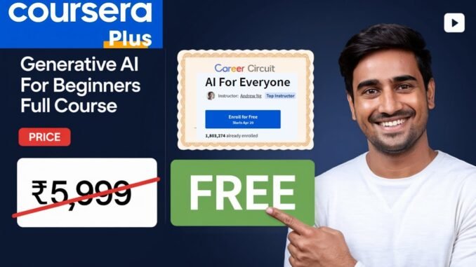 Generative AI for Beginners Specialization | Free Coursera Course