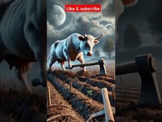 one like for this hard working cow👍♥#viralvideo #cow #ai #ytshorts #funnyvideo #news #reels