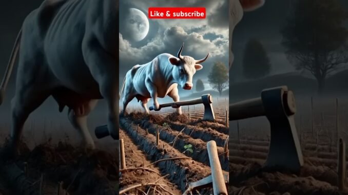 one like for this hard working cow👍♥#viralvideo #cow #ai #ytshorts #funnyvideo #news #reels