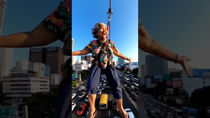 #ai #news #aigenerated #bicol #googleveo3 #edsatraffic #edsa #manila #traffic #zipline #old #woman